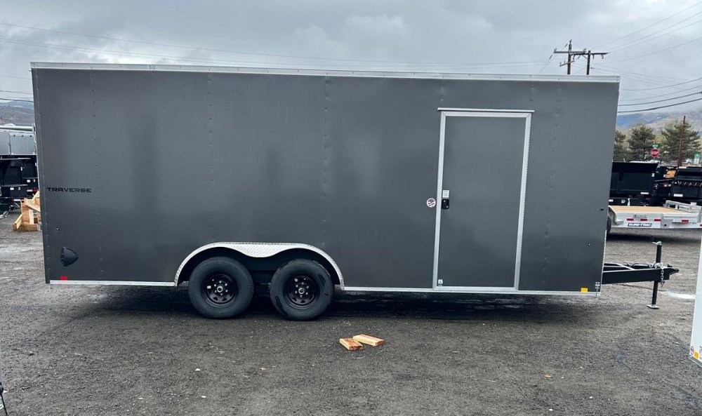 8.5×20 Traverse Flat Top V-Nose Car Hauler Trailer - Charcoal | 7K GVWR | For Sale in Carson City, N