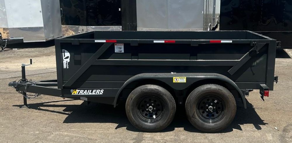 7x10 H-Trailers 7K GVWR Dump Trailer Black | For Sale Carson City