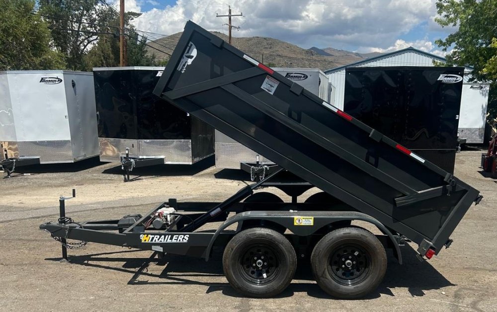7x10 H-Trailers 7K GVWR Dump Trailer Black | For Sale Carson City