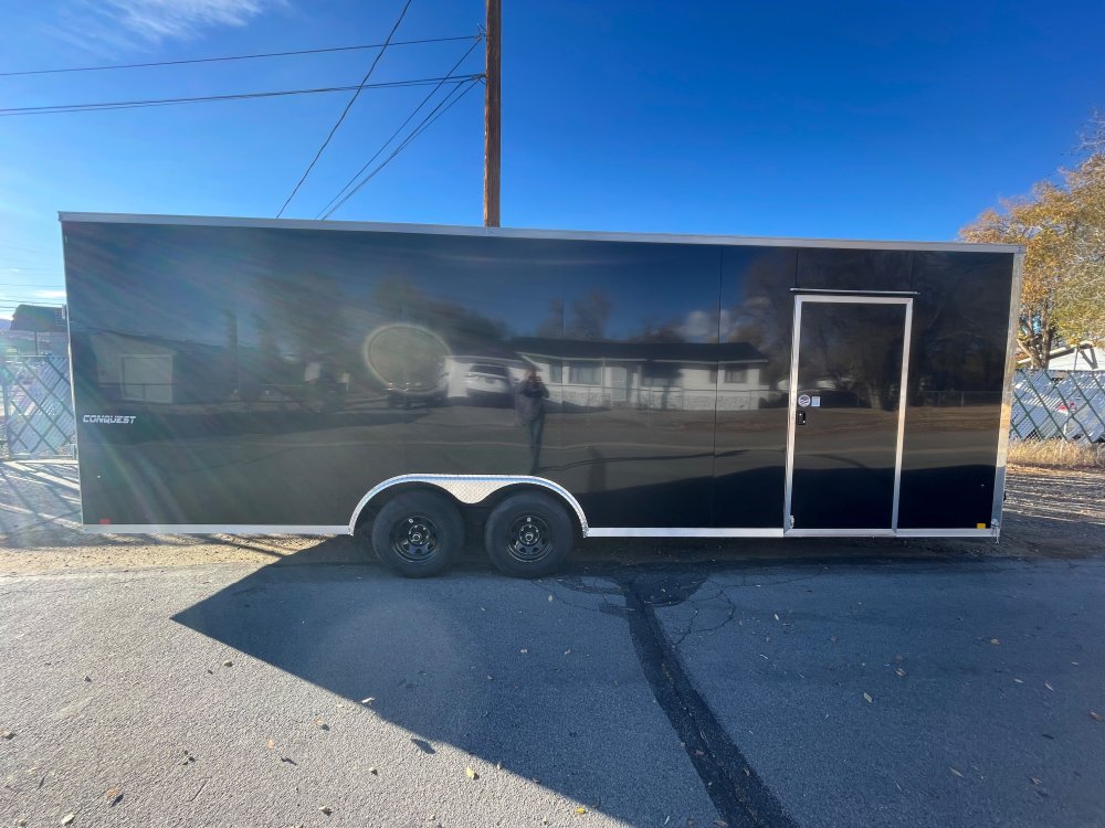 8.5 x 24 Conquest SE Enclosed Car Hauler - Composite Black - 9,900 GVWR