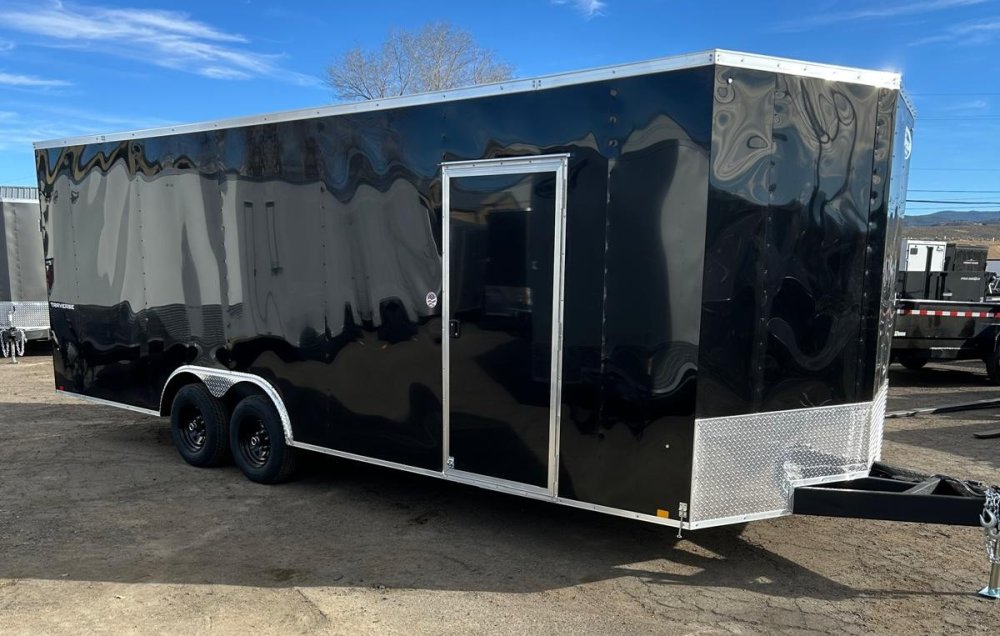 8.5×24 Traverse Flat Top V-Nose Car Hauler Trailer - Black | 7K GVWR | For Sale in Carson City, NV