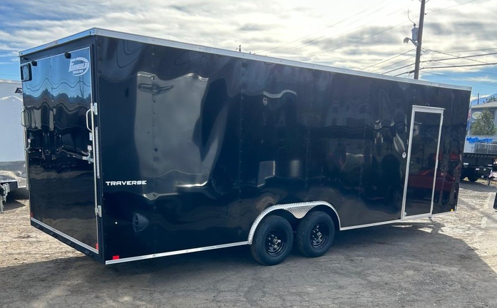 8.5×24 Traverse Flat Top V-Nose Car Hauler Trailer - Black | 7K GVWR | For Sale in Carson City, NV