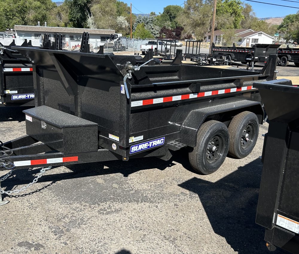 6x10 Sure-Trac SD Low Profile Dump Trailer - 10K GVWR Single Ram | Black | Carson City, NV