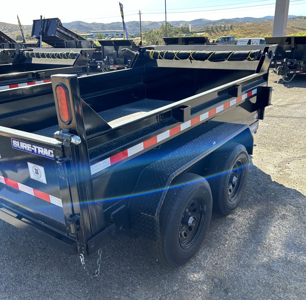 6x10 Sure-Trac SD Low Profile Dump Trailer - 10K GVWR Single Ram | Black | Carson City, NV