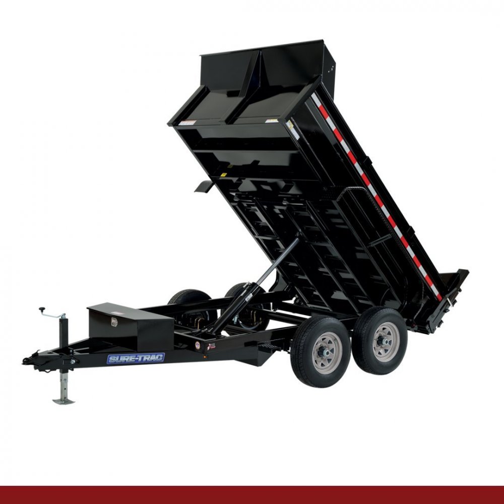 6 x 12, 10K Sure-Trac Dump - STANDARD DUTY LOW PROFILE Hydraulic Dump Trailer