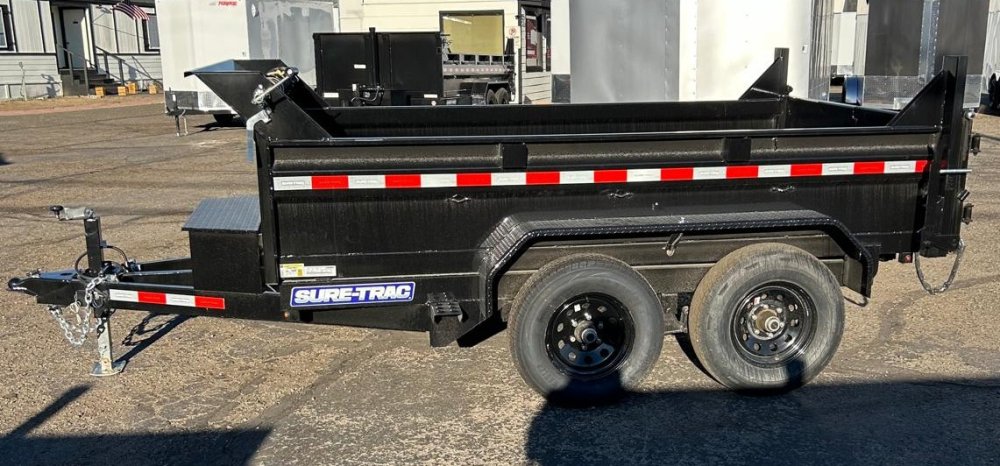 6x10 Sure-Trac SD Low Profile Dump Trailer - 10K GVWR Single Ram | Black | Carson City, NV