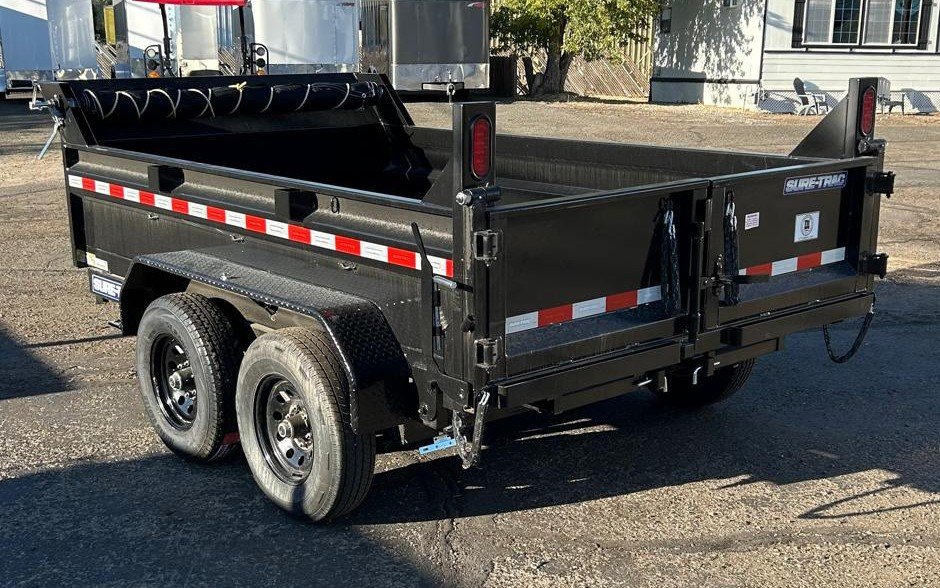 6x10 Sure-Trac SD Low Profile Dump Trailer - 10K GVWR Single Ram | Black | Carson City, NV