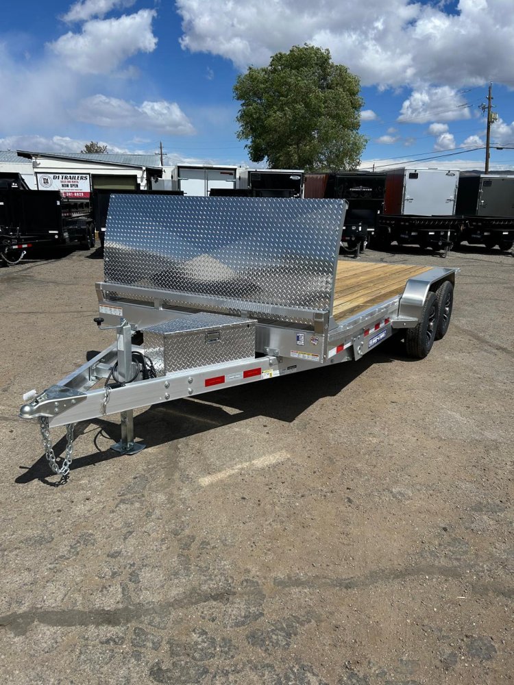 7x18 Aluminum Power Tilt Equipment Trailer - 10K GVWR - Aluminum | Carson City, NV