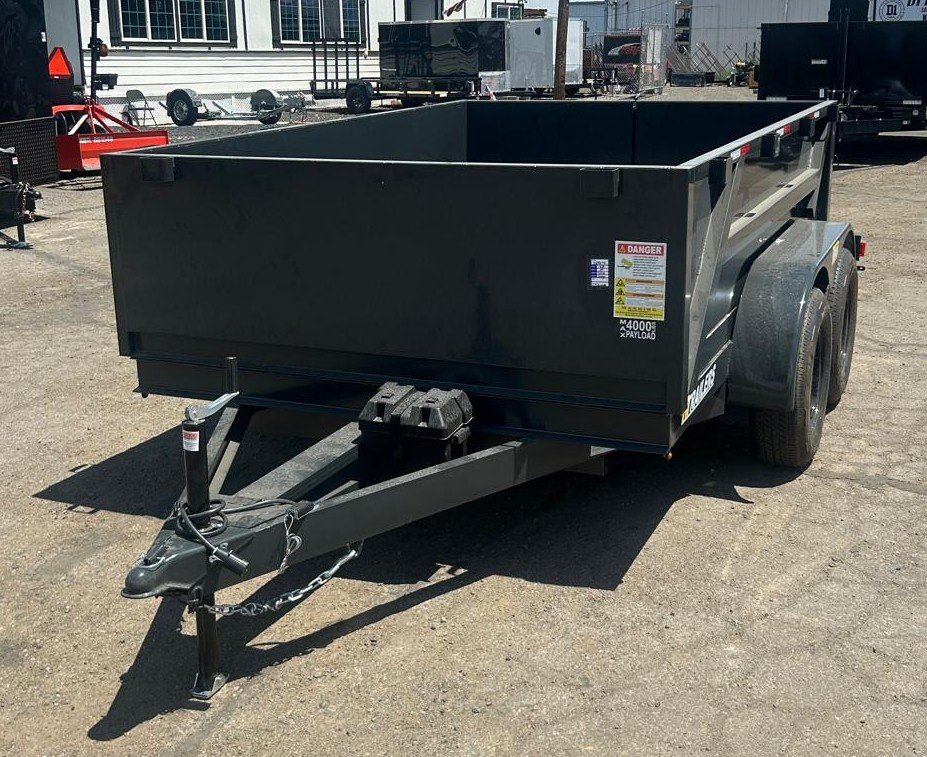 7x10 H-Trailers 7K GVWR Dump Trailer Charcoal Gray | For Sale Carson City