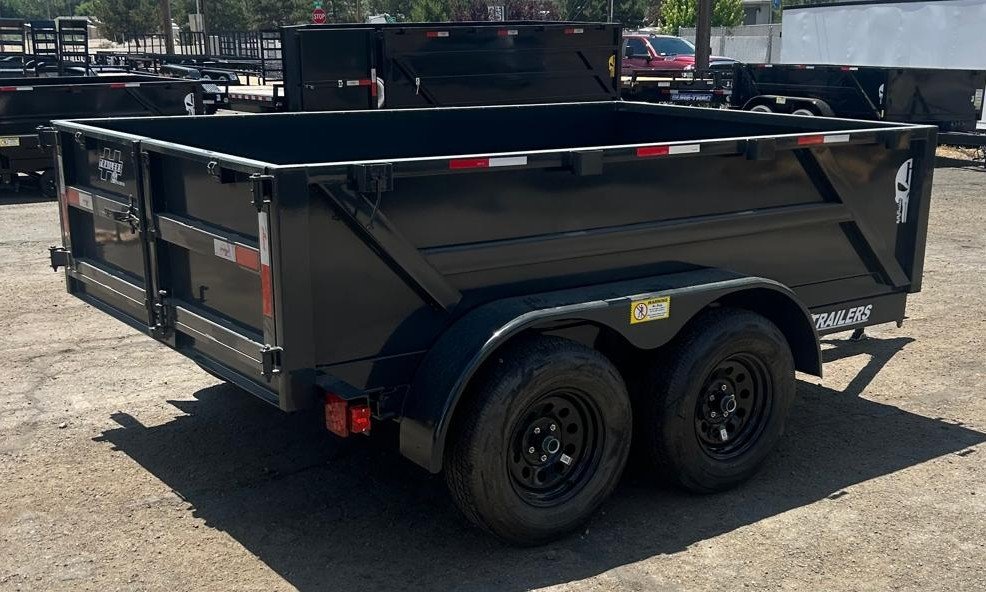 7x10 H-Trailers 7K GVWR Dump Trailer Charcoal Gray | For Sale Carson City