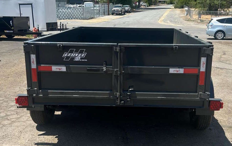 7x10 H-Trailers 7K GVWR Dump Trailer Charcoal Gray | For Sale Carson City