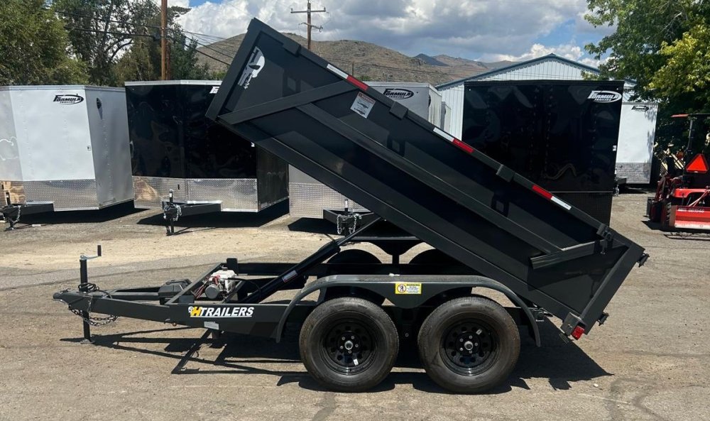 7x10 H-Trailers 7K GVWR Dump Trailer Charcoal Gray | For Sale Carson City