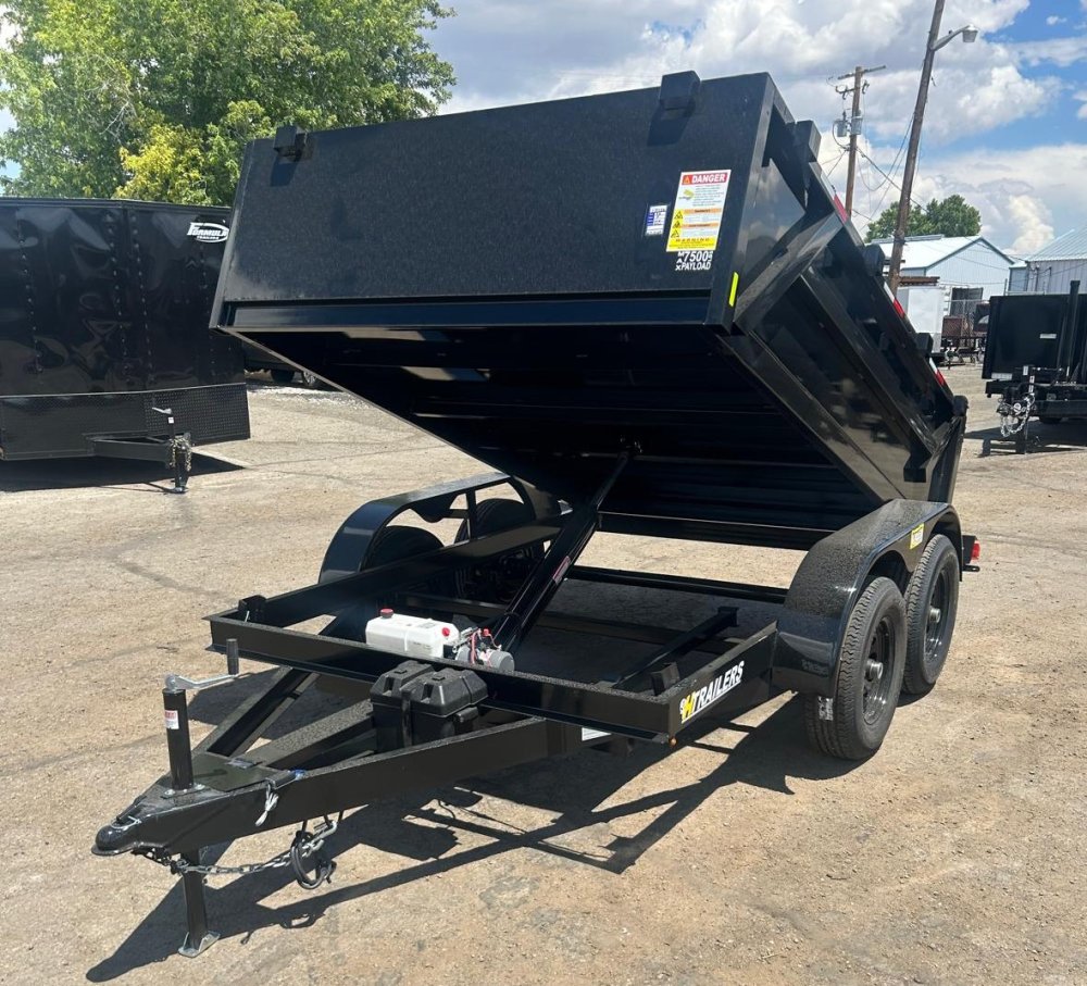 7x10 H-Trailers 10K GVWR Charcoal Gray Dump Trailer | For Sale Carson City