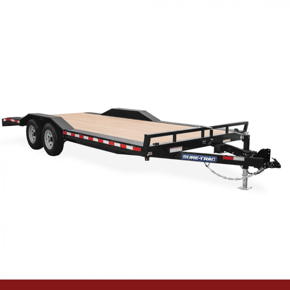 8.5 x 16+2 Sure-Trac Flatbed Car Hauler - Full-Width