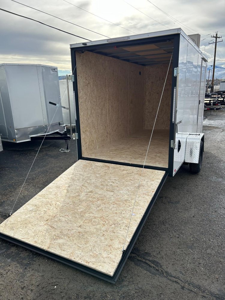 6x12 Traverse Flat Top V-Nose Enclosed Trailer - 3K GVWR - White | Carson City, NV