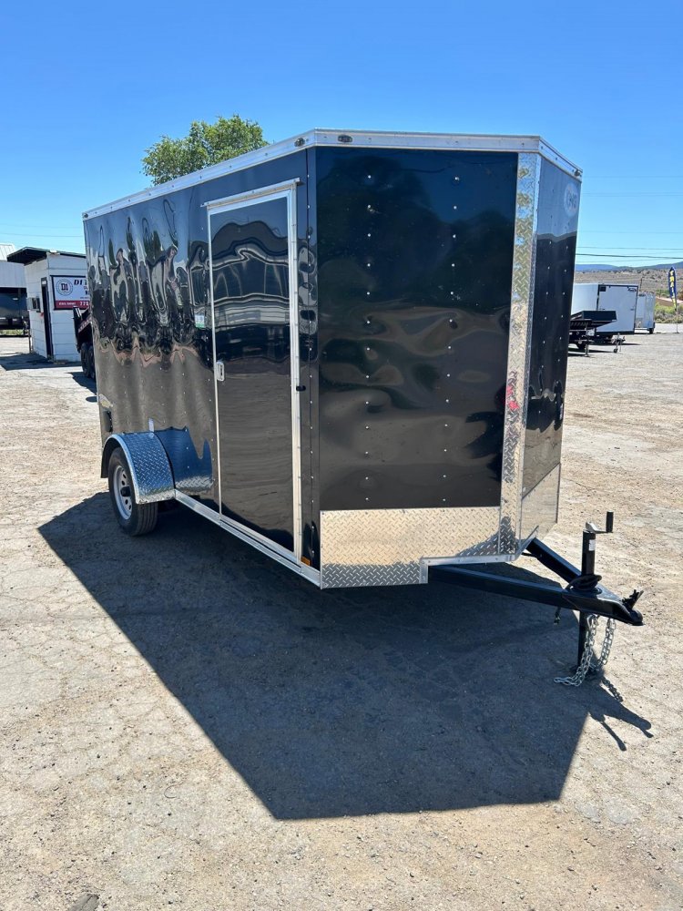 6x12 Cargo King Enclosed Trailer - Black