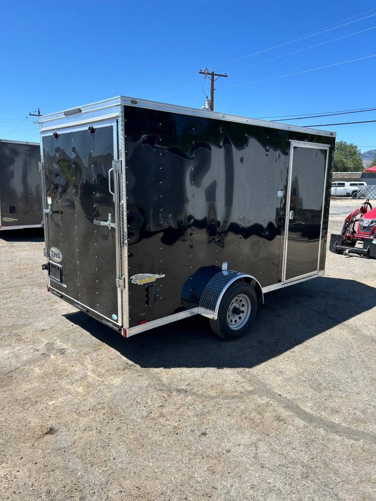 6x12 Cargo King Enclosed Trailer - Black