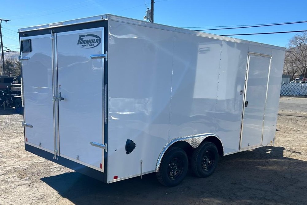 8.5×16 Traverse Flat Top V-Nose Enclosed Trailer White - 7K GVWR | For Sale in Carson City, NV