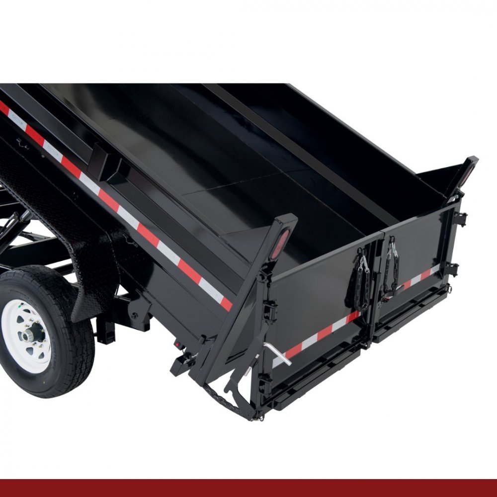 82" x 12, 14K Sure-Trac Dump - HD LOW PROFILE DUAL RAM Hydraulic Dump Trailer