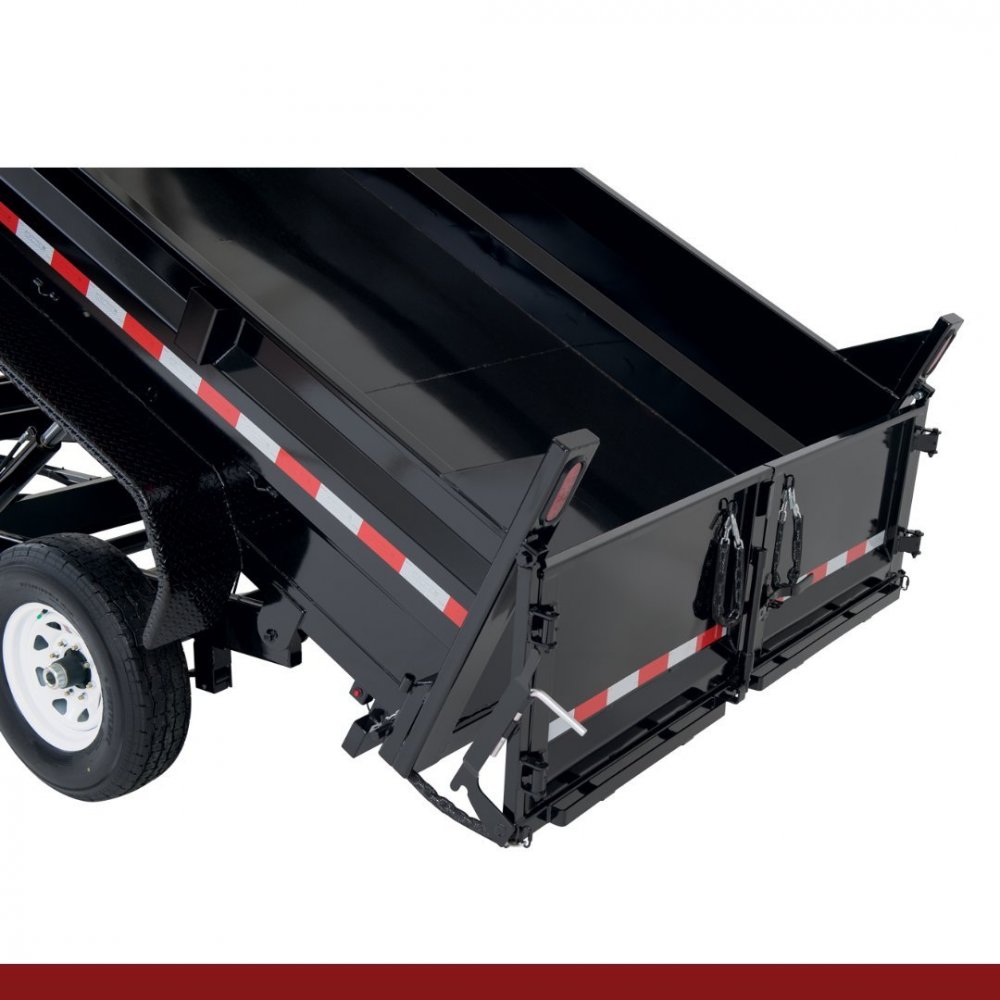 82" x 14, 14K Sure-Trac Dump - HD LOW PROFILE DUAL RAM Hydraulic Dump Trailer