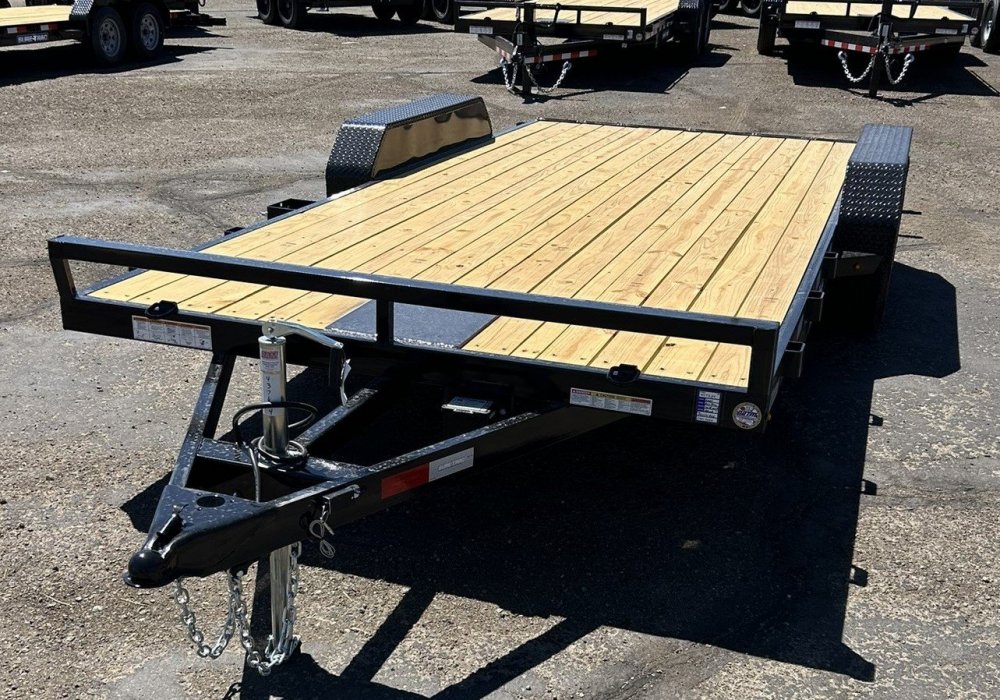 7 x 20 (18+2), 10K Sure-Trac Flatbed - C-Channel Car Hauler