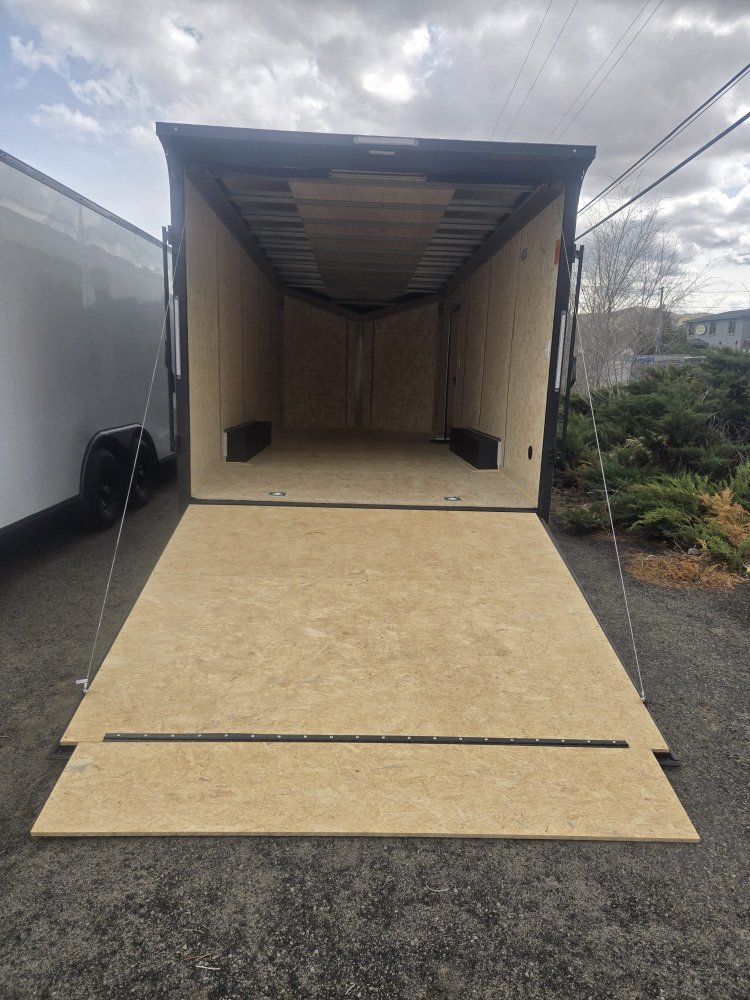 8.5x20 Formula Traverse Flat Top V-Nose Enclosed Trailer - Charcoal