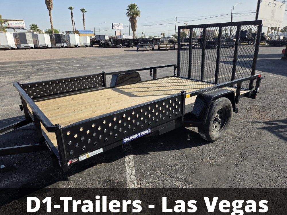 7x12 Sure-Trac Tube Top ATV Utility Trailer - 3K GVWR
