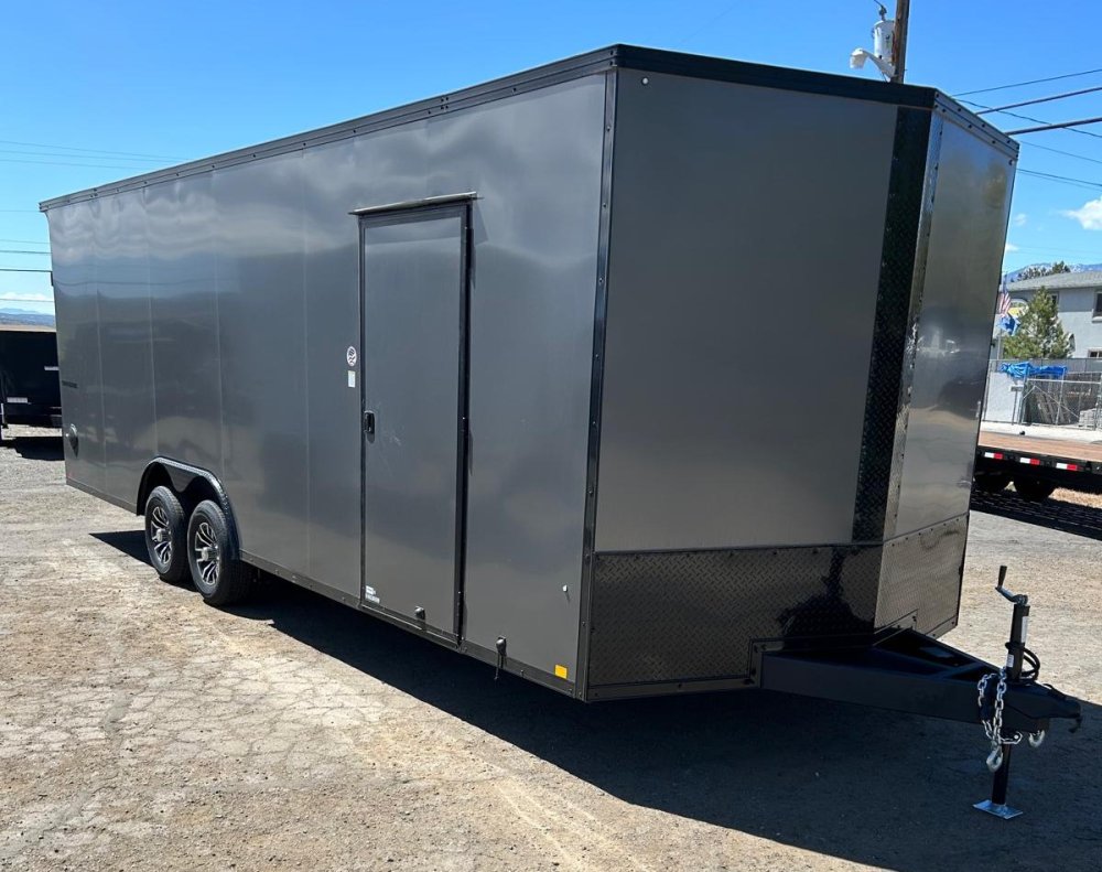 8.5x24 Traverse Flat Top V-Nose Car Hauler - 10K GVWR - Charcoal/Black | Carson City, NV