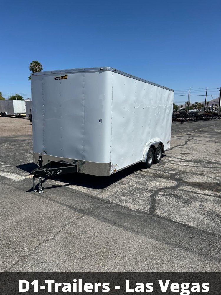 8x16 Cargo King Enclosed Trailer - White