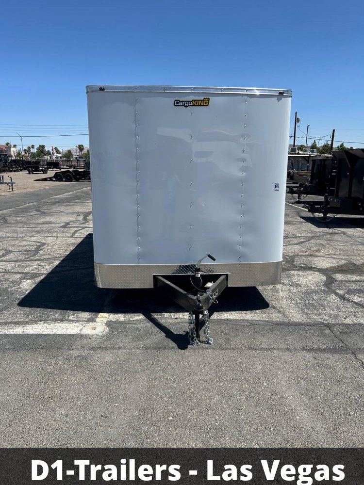 8x16 Cargo King Enclosed Trailer - White