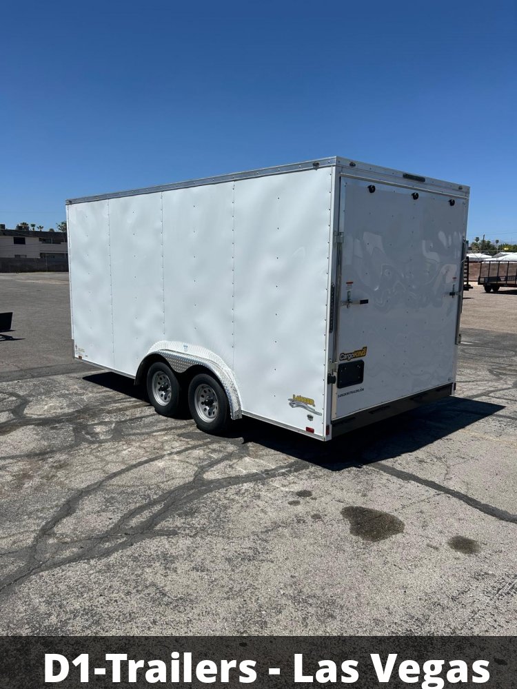 8x16 Cargo King Enclosed Trailer - White