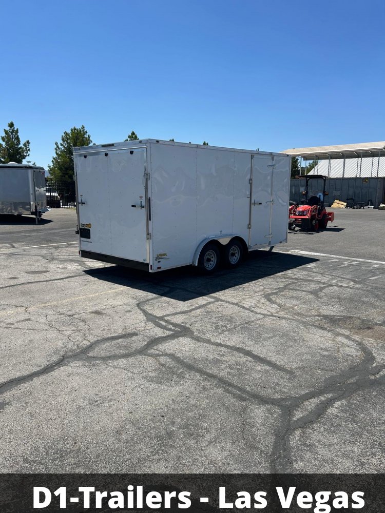 8x16 Cargo King Enclosed Trailer - White