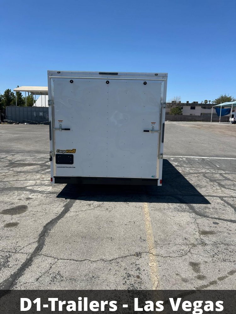 8x16 Cargo King Enclosed Trailer - White