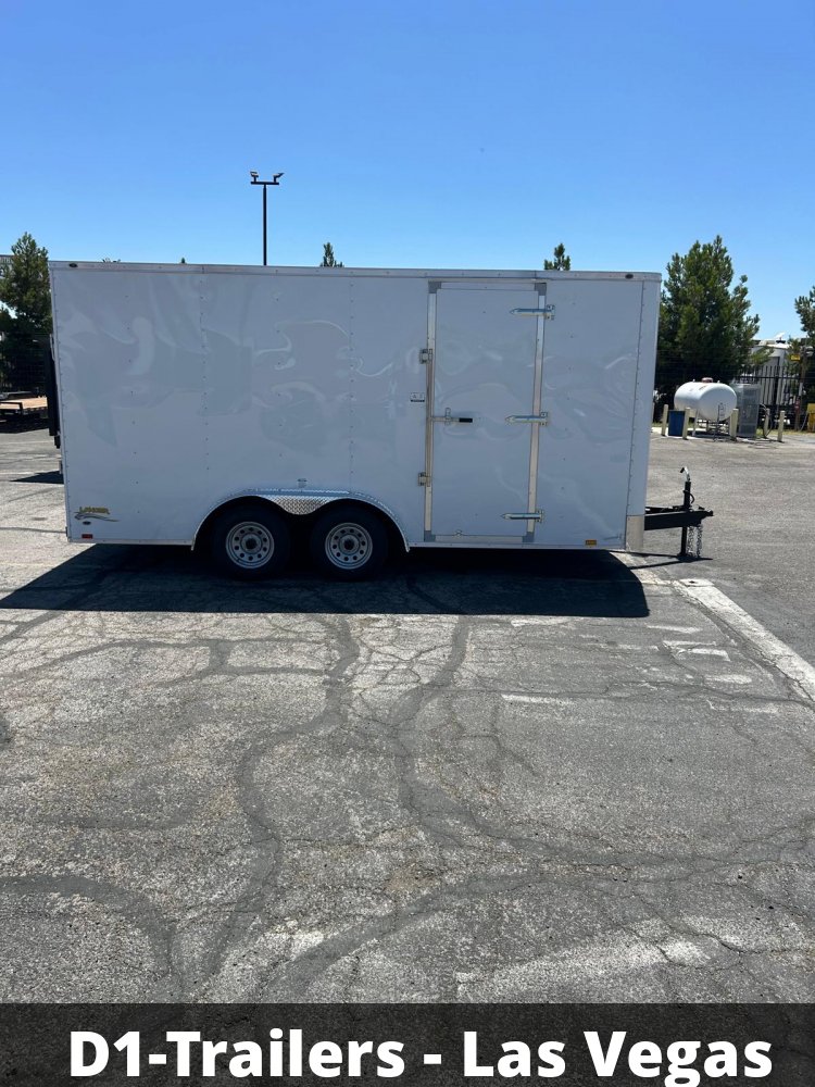 8x16 Cargo King Enclosed Trailer - White