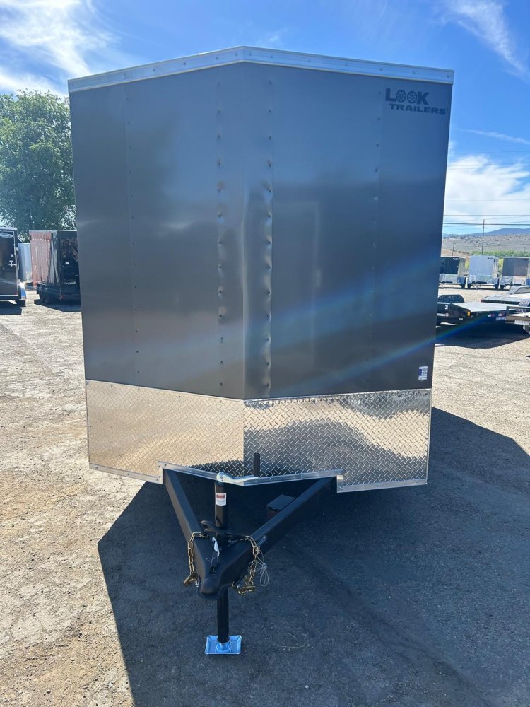 7x14 ST DLX Flat Top V-Nose Enclosed Trailer - 7K GVWR - Charcoal | Carson City, NV