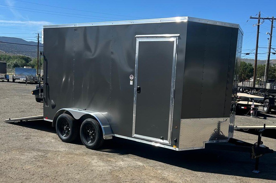 7x14 ST DLX Flat Top V-Nose Enclosed Trailer - 7K GVWR - Charcoal | Carson City, NV