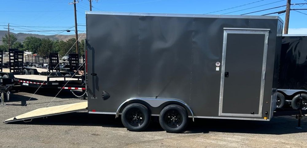 7x14 ST DLX Flat Top V-Nose Enclosed Trailer - 7K GVWR - Charcoal | Carson City, NV