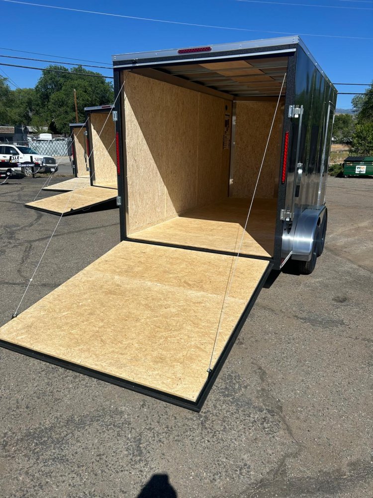 7x14 ST DLX Flat Top V-Nose Enclosed Trailer - 7K GVWR - Charcoal | Carson City, NV