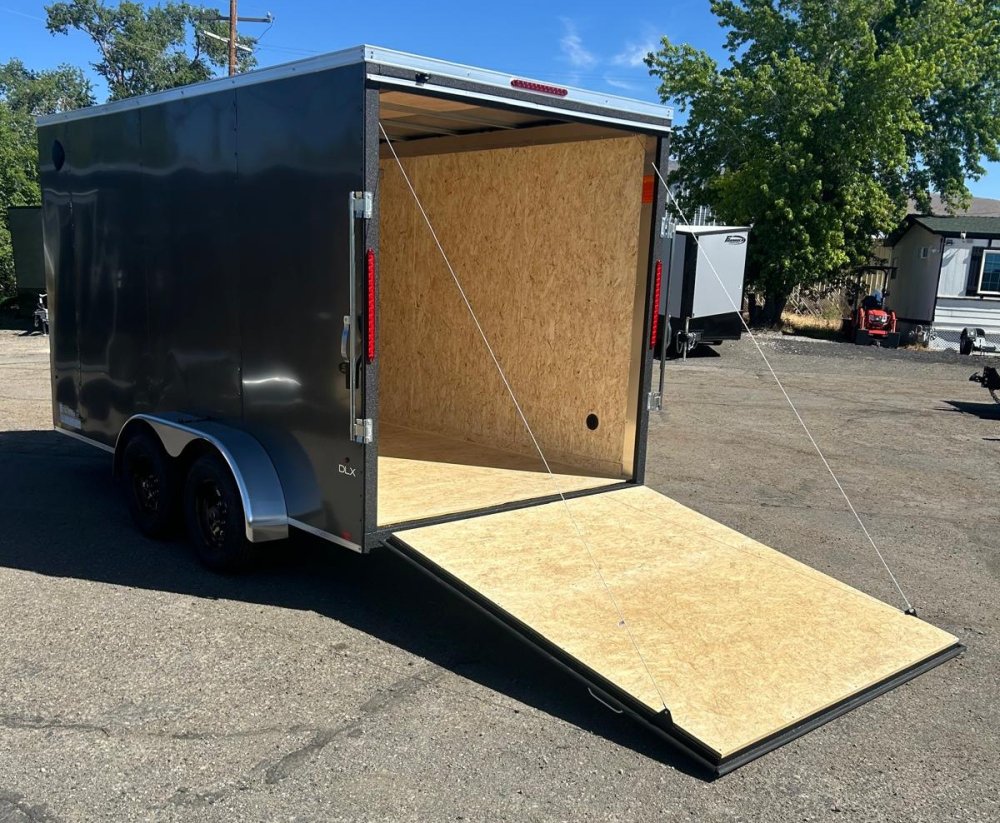 7x14 ST DLX Flat Top V-Nose Enclosed Trailer - 7K GVWR - Charcoal | Carson City, NV
