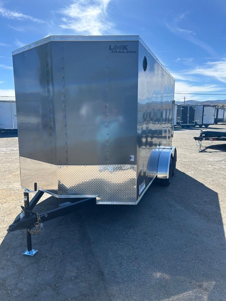 7x14 ST DLX Flat Top V-Nose Enclosed Trailer - 7K GVWR - Charcoal | Carson City, NV