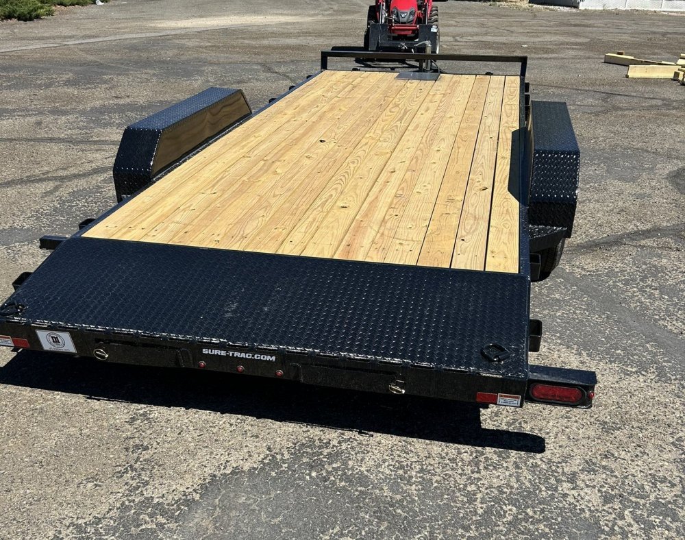 7x20 (18+2), 10K Sure-Trac Flatbed - C-Channel Car Hauler