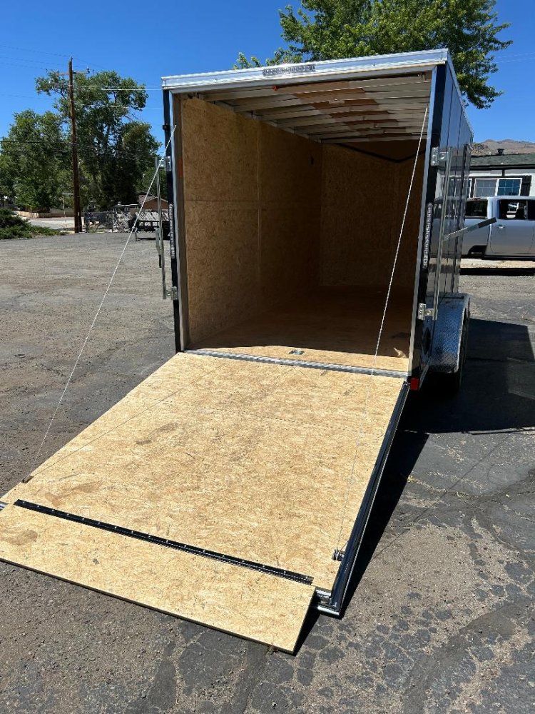 7x14 ST DLX Flat Top V-Nose Enclosed Trailer - 7K GVWR - Black | Carson City, NV
