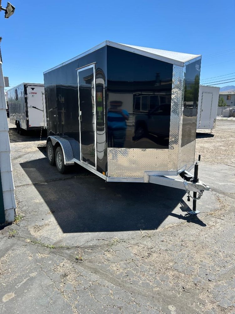 7x14 ST DLX Flat Top V-Nose Enclosed Trailer - 7K GVWR - Black | Carson City, NV