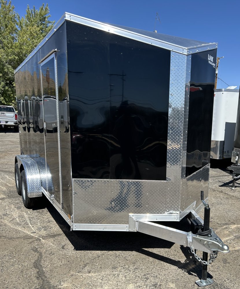 7x14 ST DLX Flat Top V-Nose Enclosed Trailer - 7K GVWR - Black | Carson City, NV