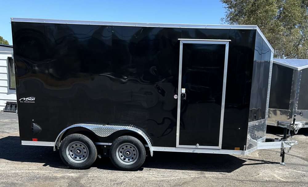 7x14 ST DLX Flat Top V-Nose Enclosed Trailer - 7K GVWR - Black | Carson City, NV