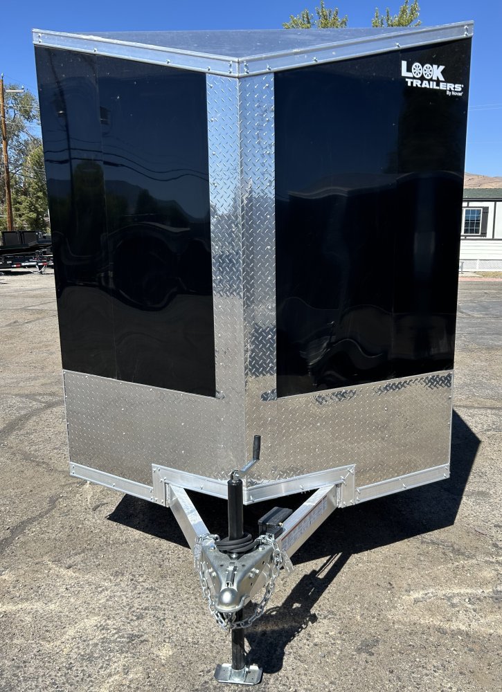 7x14 ST DLX Flat Top V-Nose Enclosed Trailer - 7K GVWR - Black | Carson City, NV