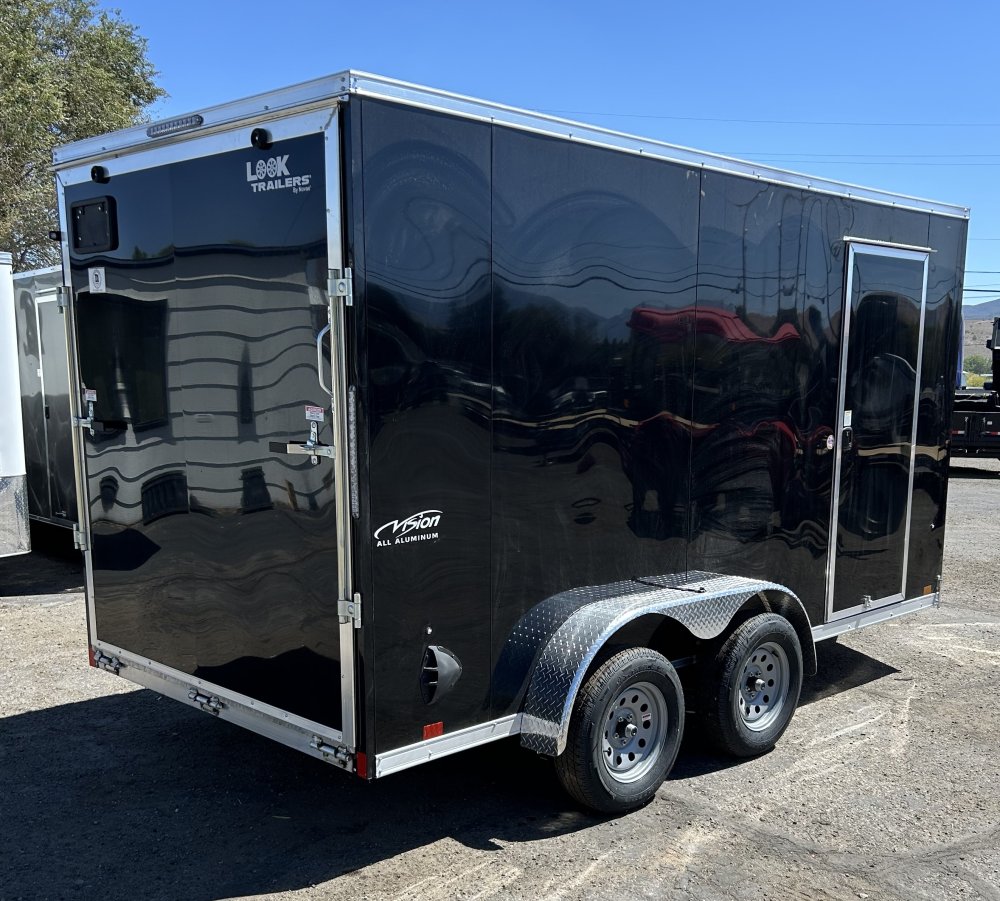 7x14 ST DLX Flat Top V-Nose Enclosed Trailer - 7K GVWR - Black | Carson City, NV