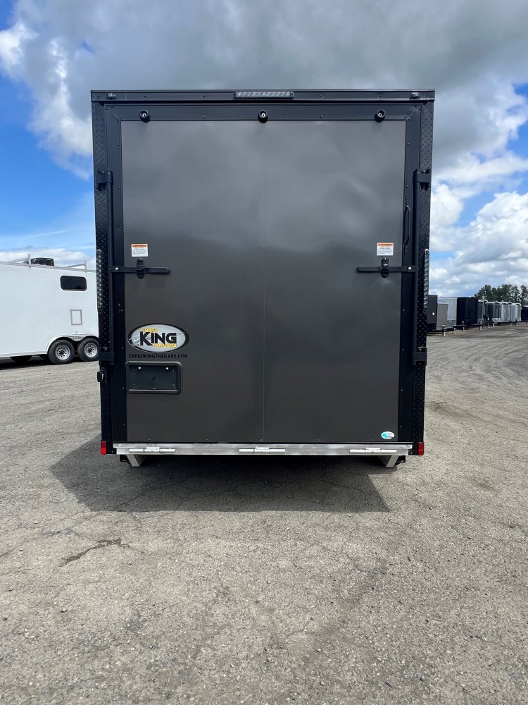 7x14 Cargo King Enclosed Trailer - Metallic Charcoal Gray