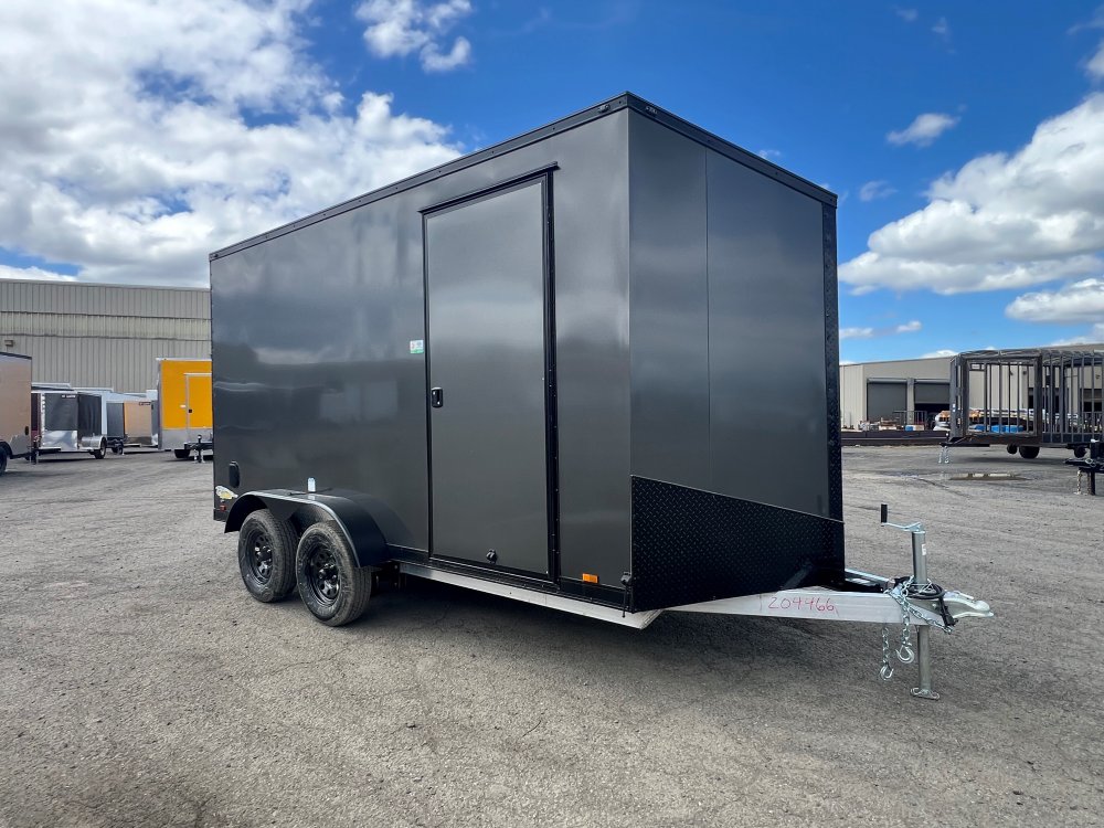 7x14 Cargo King Enclosed Trailer - Metallic Charcoal Gray