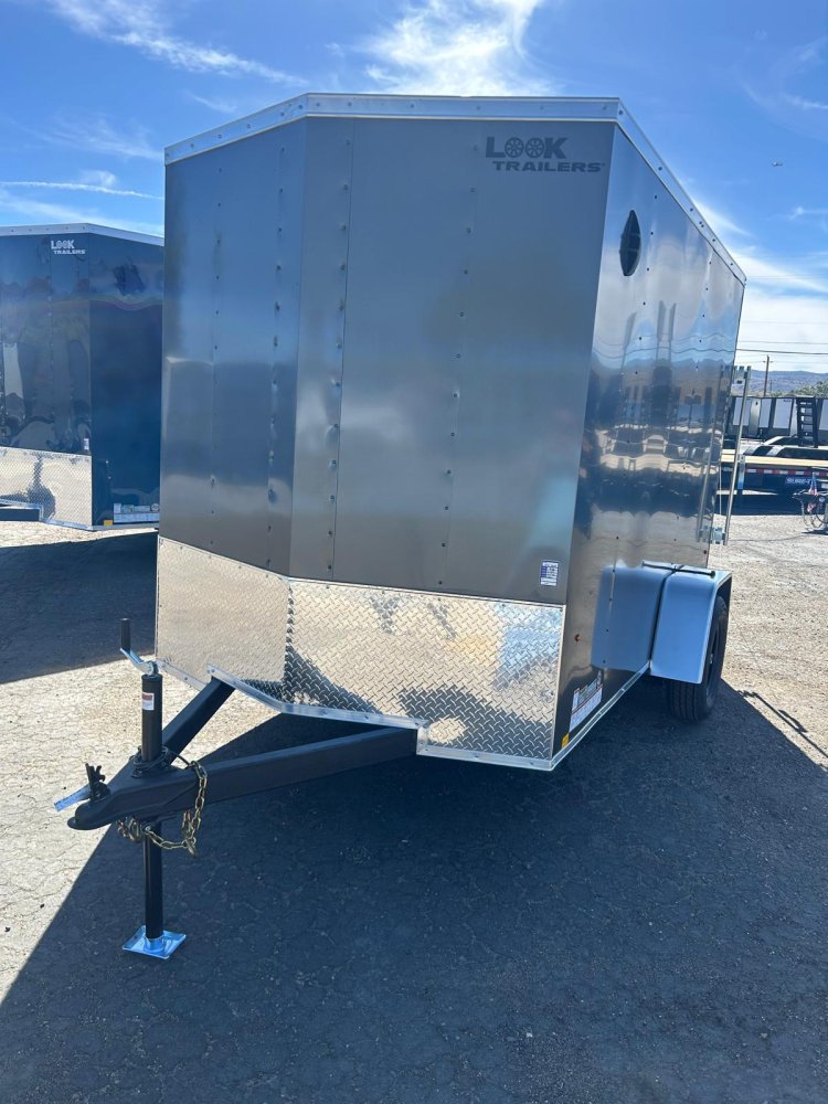 6x10 ST DLX Flat Top V-Nose Enclosed Trailer - 3K GVWR - Charcoal | Carson City, NV